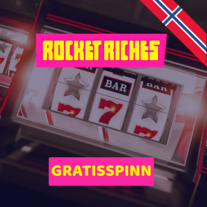 Rocket Riches gratisspinn med en slotmaskin som viser BAR og 7-symboler